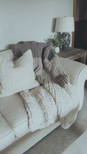 Load and play video in Gallery viewer, Customize Tri- Toned Chunky Knit Blanket
