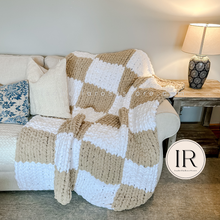 Load image into Gallery viewer, Customize Your Own Checkered Chunky Throw Blanket
