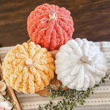 Load image into Gallery viewer, Handmade Chenille Pumpkins - Vintage, Farmhouse Style
